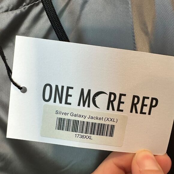 NWT Zyia Metallic Silver Nylon Full Zip Lined Hooded Jacket - Size XXL - Picture 8 of 8